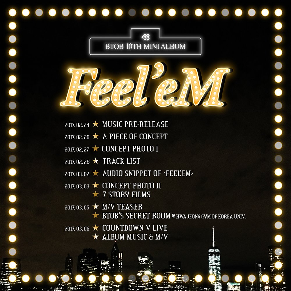 6일(월), BTOB 미니 앨범 10집 'Feel'eM' 발매 예정 | 인스티즈