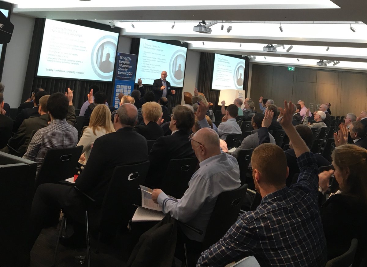 JDyer_Darktrace's tweet photo. Here today at #teiss17 enjoyed my session on the shift to self-learning, self-defending networks in the new era of cyber threats @Darktrace https://t.co/lnyKewyvVm