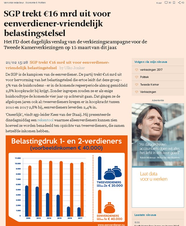 evdbosse's tweet photo. Artikel FD over voorstel SGP eenverdiener-vriendelijk belastingstelsel en de eenverdiener-rekentool https://t.co/NUoyLsjkTf