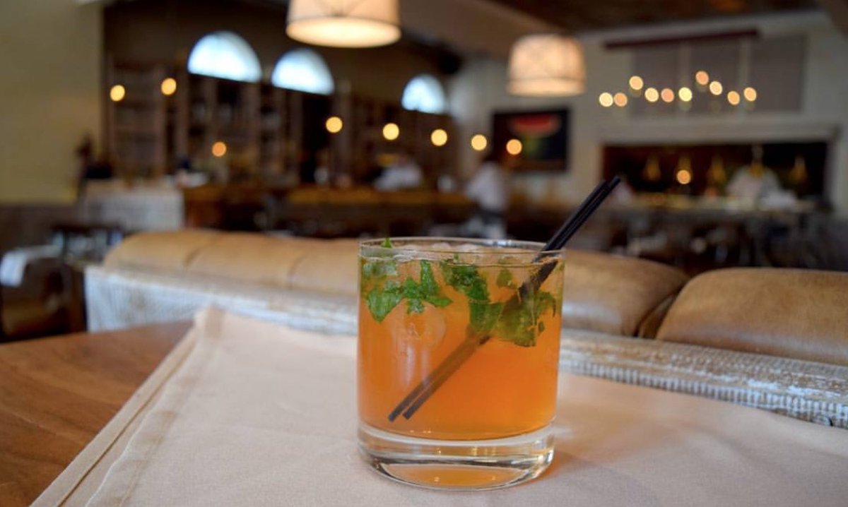 redpumpkitchen's tweet photo. Milano Mule made with VA Blue Ridge Vodka, @Aperolusa, Solerno Blood Orange, Ginger Beer & Basil. #craftcocktails #redpumpkitchen https://t.co/N4caK6mOIM
