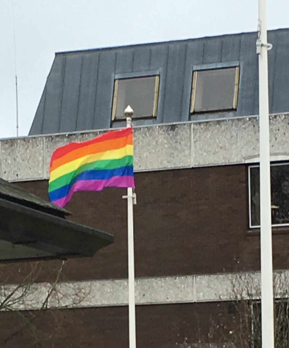 Pride_245's tweet photo. History made. Pride flag flying at Basingstoke & Deane Borough Council 1st time ever #PrideNotPrejudice #Pride245 @BasingstokeGov https://t.co/tNLb9RLxeq