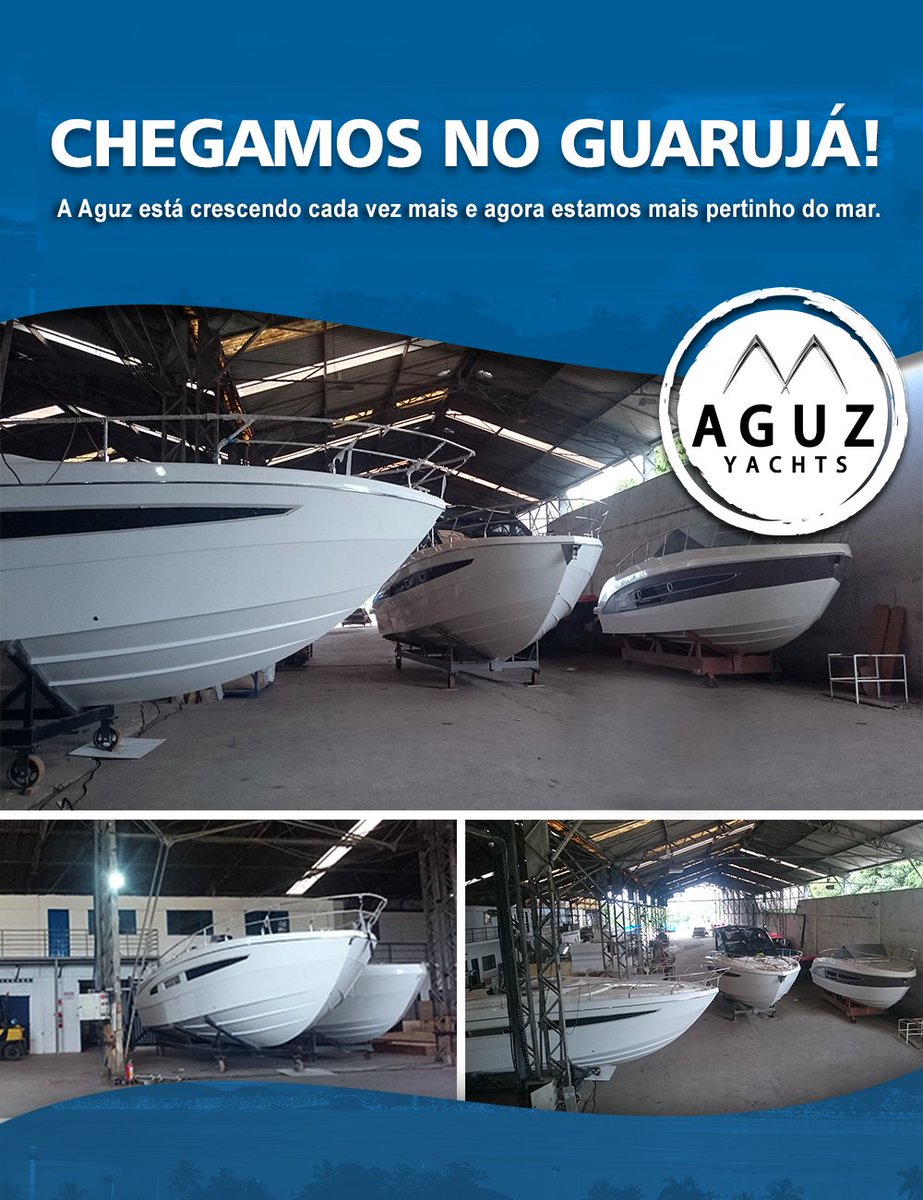 AguzYachts's tweet photo. GRANDES NOVIDADES! 🎊😲🎉
QUADRUPLICAMOS nossa área  fabril para atender aos pedidos do Aguz CAT60 e outros lançamentos de barcos grandes.#Aguz https://t.co/GqIUmWkudw