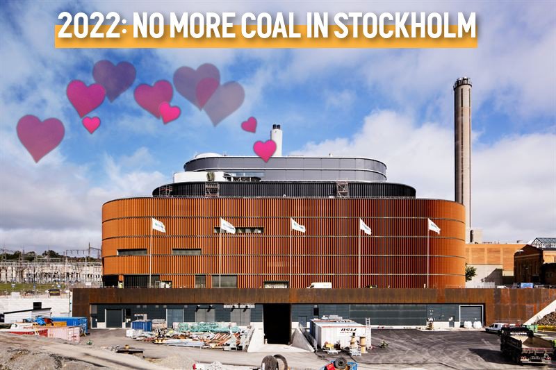 The last coal power/heat plant in Stockholm is quitting coal in 2022. We want it  clean even sooner, but this is a great step! #swgreen