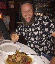 beercartgrl's tweet photo. In the most @BeefGolf birthday celebration, Beef got beefier with this slab of meat. #beef #beefier #givehimthebeef https://t.co/5MjgpoBOQW