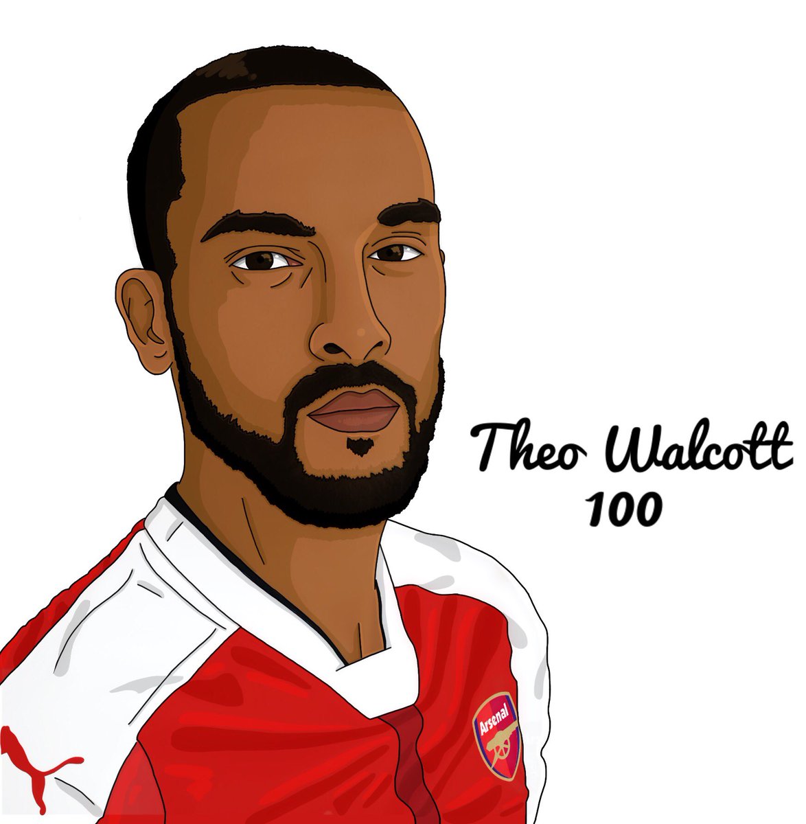 GunnerBallZ's tweet photo. Congrats @theowalcott 100 goals for arsenal 👏🏽#Walcott #arsenal #afc #theowalcott #SUTARS https://t.co/5mJN8e7kEA