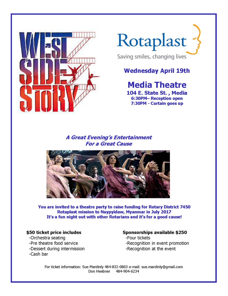 udlrotaryclub's tweet photo. You're invited to @TheMediaTheatre for @Rotary #District7450 & @rotaplast mission to Myanmar. A fun night out for for a good cause! @Rotary https://t.co/i4OO5E0R70