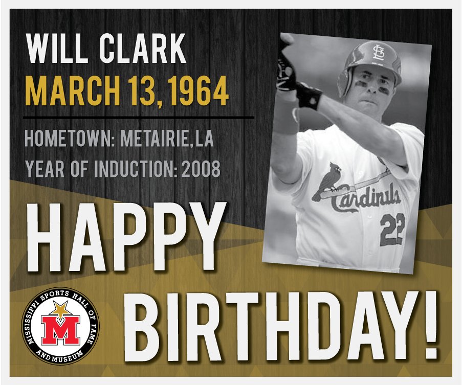 Happy Birthday, Will Clark! Learn more:   