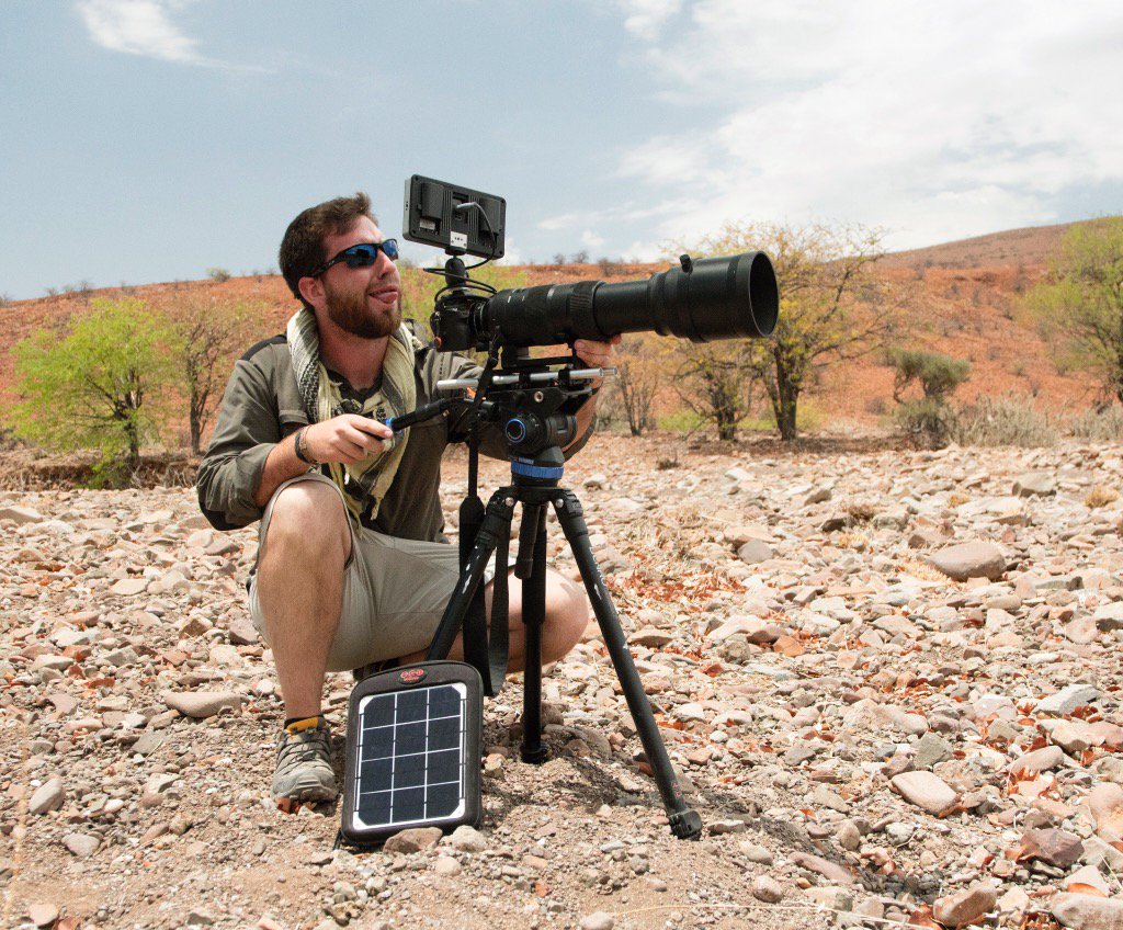 Goofing off in Namibia while filming wildlife. Thanks to <a href="/voltaicsystems/">Voltaic Systems</a> for keeping our gear charged in the field.