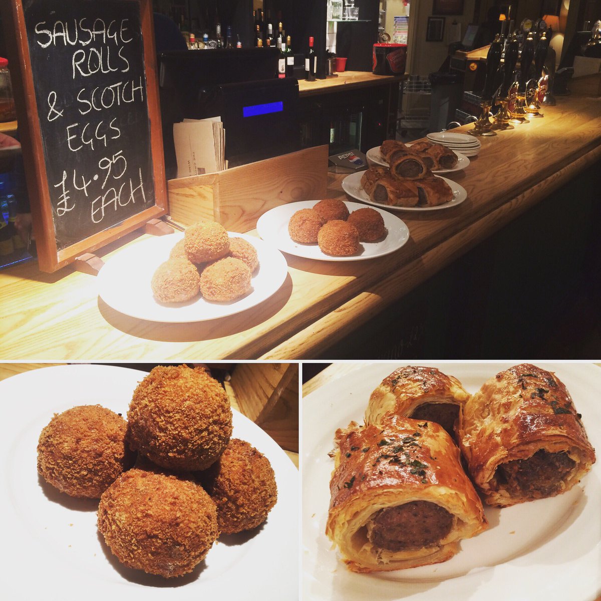 Grovelock1's tweet photo. It's Quiz Night, and our rather large quiz-night-exclusive bar "snacks" have returned! #quiznight #sausageroll #scotchegg #onlyatfullers https://t.co/8DRhdTjJHM