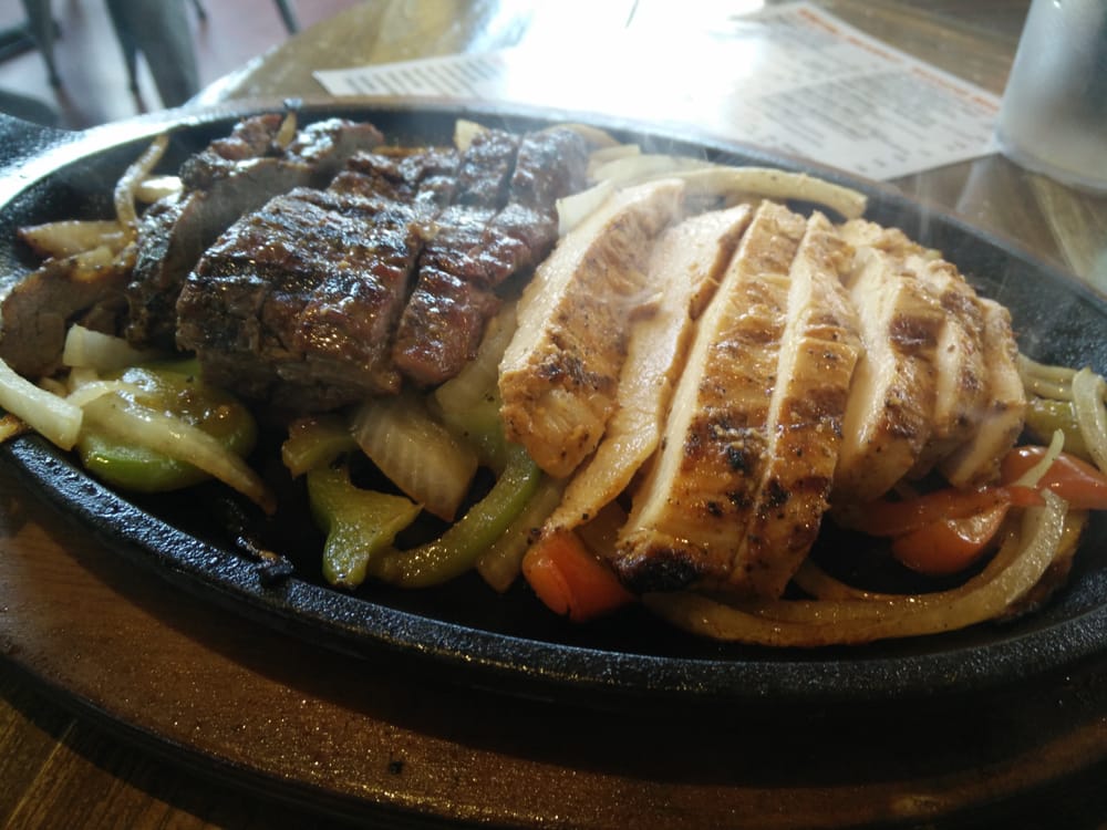 Our mixed fajita platter will come out to you steaming hot!