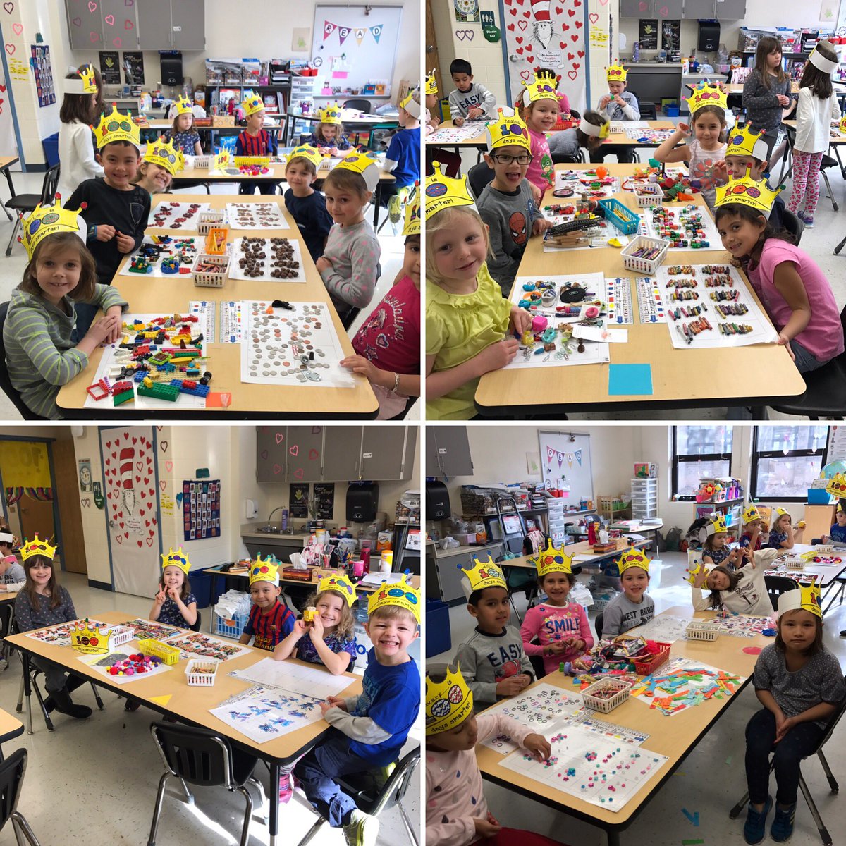 LAES_Bonilla's tweet photo. Our class 100th DayMuseum! Students brought collections of 100 things. #100days https://t.co/MhNyK5cxpm