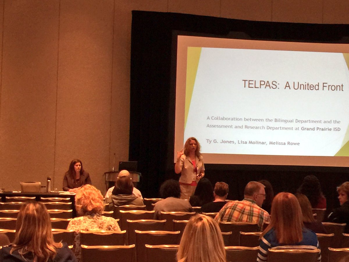 TyGJones's tweet photo. The @grandprairieisd Assessment &amp; Research Dept presenting @tasanet Texas Assessment Conference @lmolinar #SayItLoud #JPayne #TinaTina #Sam https://t.co/d6dHKs4VXK