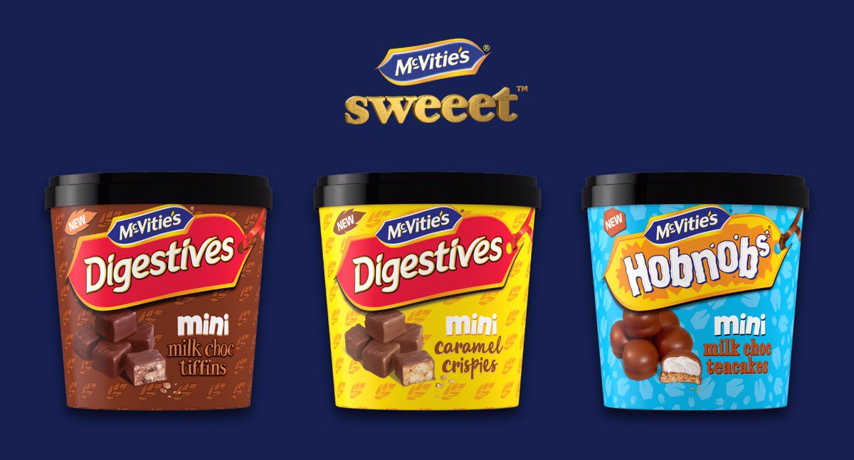 pladis_Global's tweet image. Introducing @McVities #CakeBiteTubs: Digestives Mini Milk Choc Tiffin, Digestives Mini Caramel Crispies, &amp;amp; Hobnobs Mini Milk Choc Teacakes!🎉