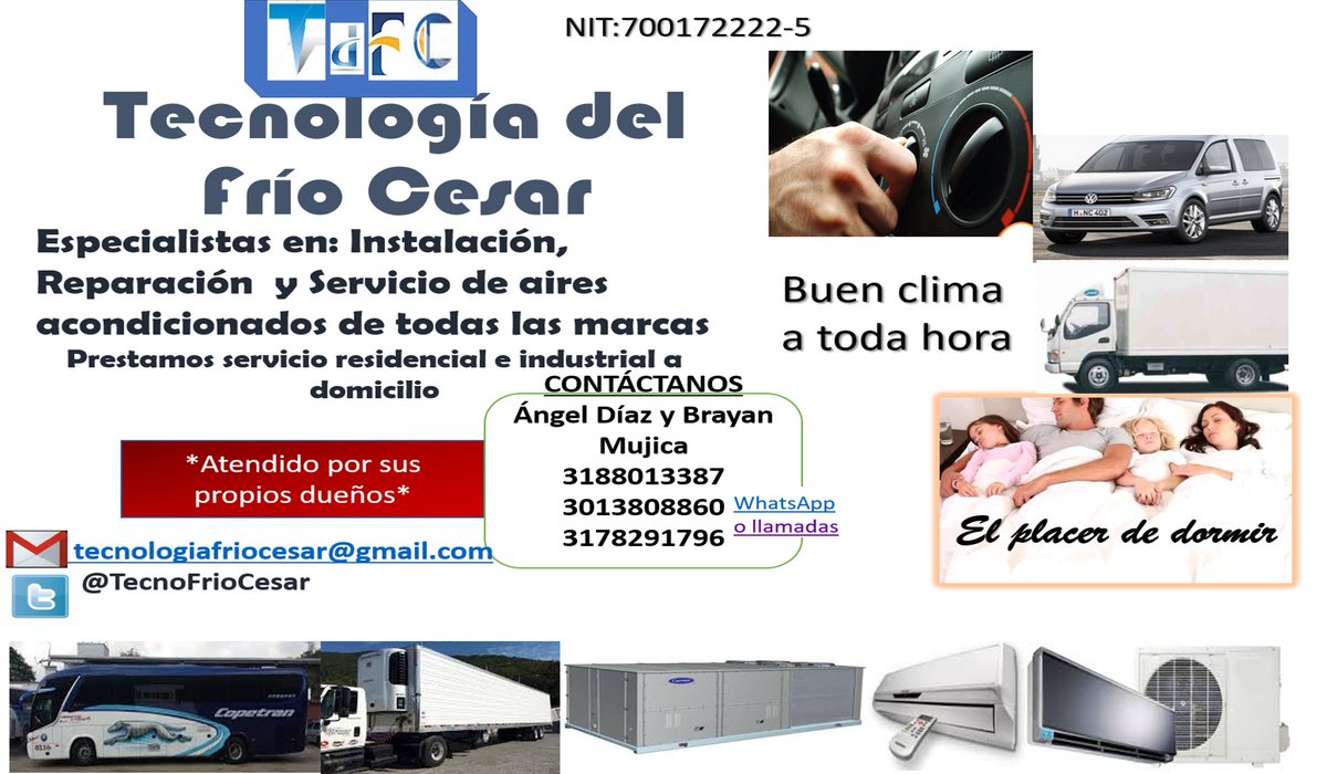 YoReportoCo's tweet image. Ahora es posible contar con un servicio garantizado de tecnología para tus aires acondicionados,Tecnología del Cesar lo hace posible