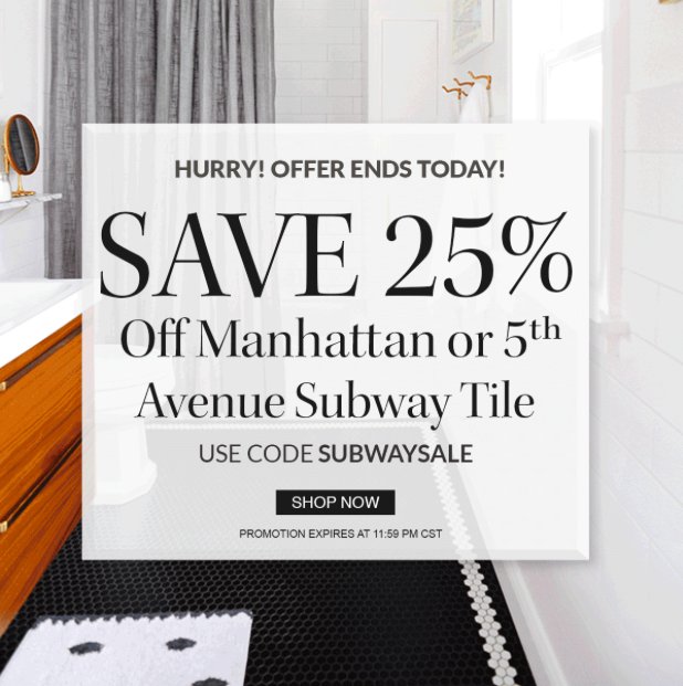 Take advantage of this awesome #tile #sale before its too late!
southcypress.com/Theme/Subway-T…