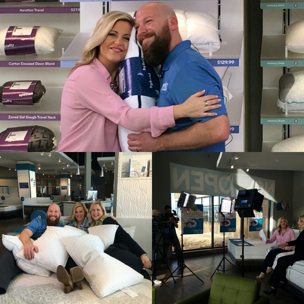 JS4haese's tweet photo. Shot a segment with @TiffanyOgle from @TheMorningBlend about @VerloStores today! What an awesome experience! Watch for it on March 6th @ 9am https://t.co/C0B9afXdvI