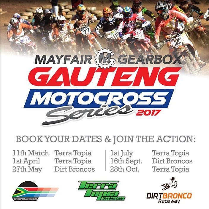 MayfairGearbox's tweet photo. Presenting the second 6-event Gauteng Motocross Series from Mayfair Gearbox with great racing and prizes for all classes for 2017. https://t.co/SmkBRVgUH2