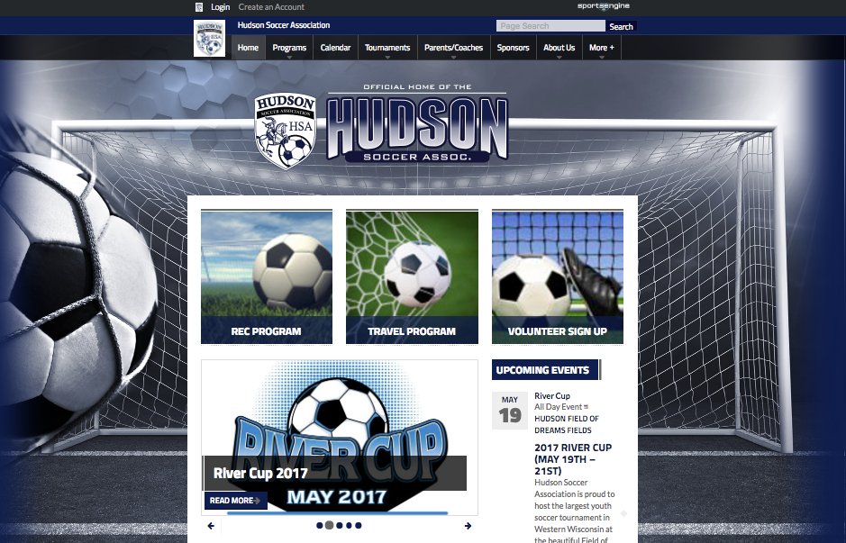 Welcome to <a href="/SportsEngine/">SportsEngine Play</a>, <a href="/Hudson_Soccer/">Hudson Soccer</a>! hudsonsoccer.com