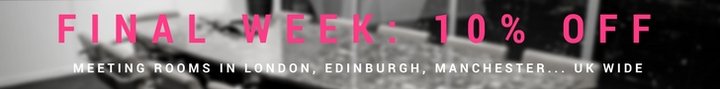 We're into the final week! 10% off selected meeting rooms booked in February!! Get in there quick... ow.ly/7pAF309doQE