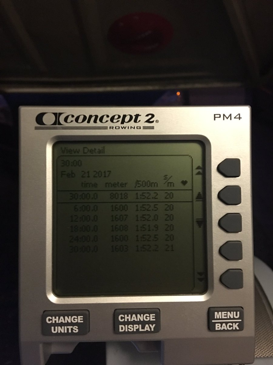 AndyBurrows2009's tweet photo. Another seasons goal knocked off. One of the tougher ones IMO. Break 8k for 30mins @ 20spm. #concept2 #rower https://t.co/TlLFYGBTuE