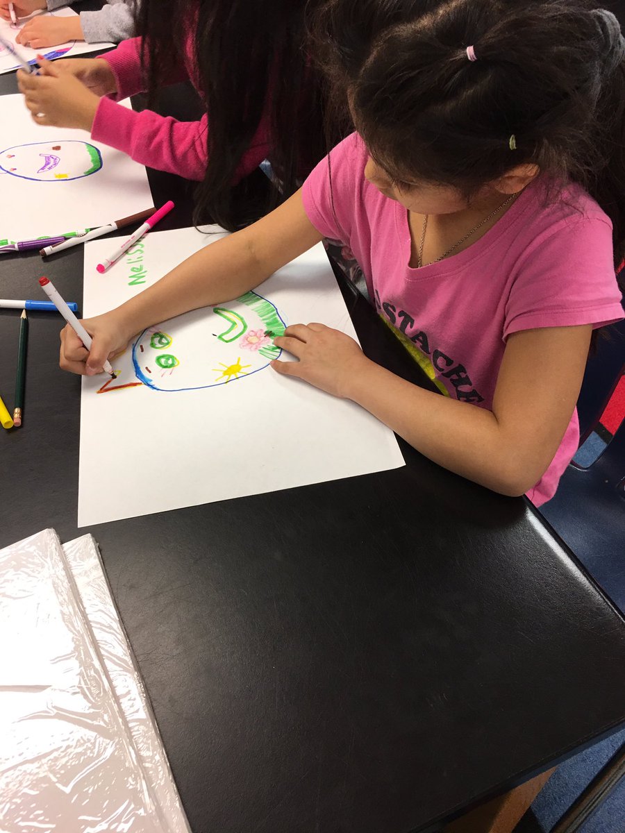 STEAM_HillDW's tweet photo. First Graders in the design phase of their Season Masks. #CameronESSTEAM https://t.co/siN1KKXyBw