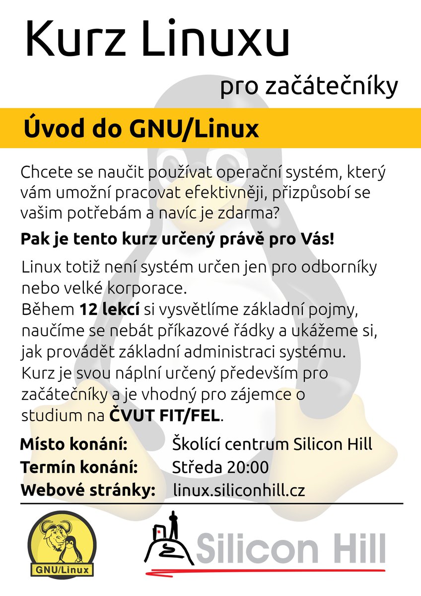 romanovcze's tweet photo. Chcete zacit s linuxem? #AdminsSH pro vas pripravili novou akademii @Silicon_Hill. Zaciname ve stredu 1. 3. Vice na https://t.co/SqRqh7jYVe https://t.co/XBv4BRFp9A