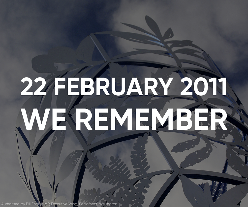 We remember the 185 people that lost their lives in the earthquake that struck Christchurch on 22 February 2011.