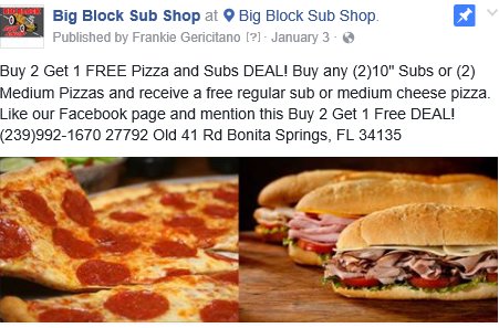 bigblocksubs's tweet photo. Come in and see us tonight and take advantage of our B2G1 FREE deal. #BrooklynStyle @eatlocalSWFL https://t.co/WLPPtt2M1Z