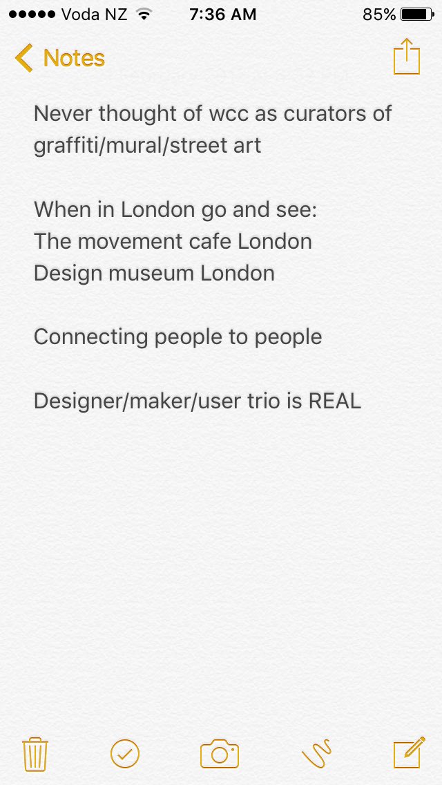 rachaelvww's tweet photo. Takeaways  #OffGrid17 https://t.co/r1wXz0Ukmp