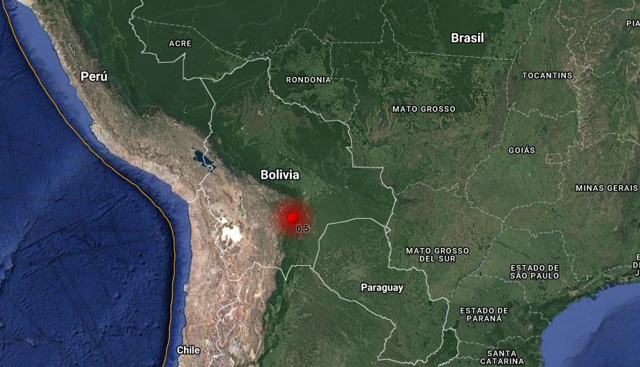 prensacom's tweet photo. Avance: Un sismo de 6.5 grados en la escala Richter sacude el sureste de Bolivia. #temblor https://t.co/oDOUtetNCN