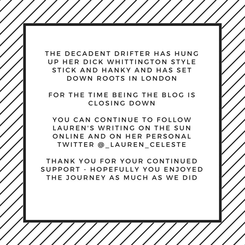 DecadentDrifter's tweet photo. Thanks for all the love over the past years... taking a break from the blog to focus on professional writing. Follow me @_Lauren_Celeste <3 https://t.co/L5b7ykaSge