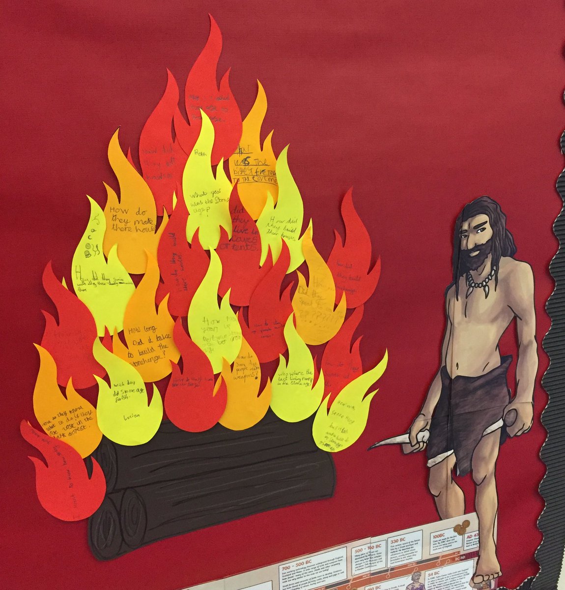 TheMrWinter's tweet photo. Recently started our 'Stone Age to Iron Age' topic so not much to add to our display. So, we made burning questions that we hope to answer! https://t.co/UEQYNth7Oi