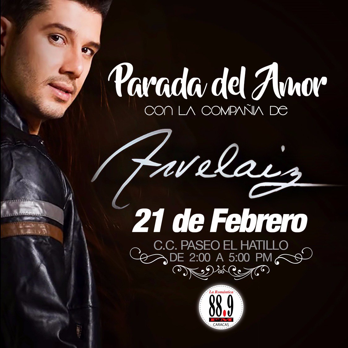 laromantica889's tweet photo. Hoy en la #ParadaDelAmor nos acompaña @ArvelaizMusic ven y comparte con nosotros en el CC @PaseoElHatillo https://t.co/jywME8GK8A