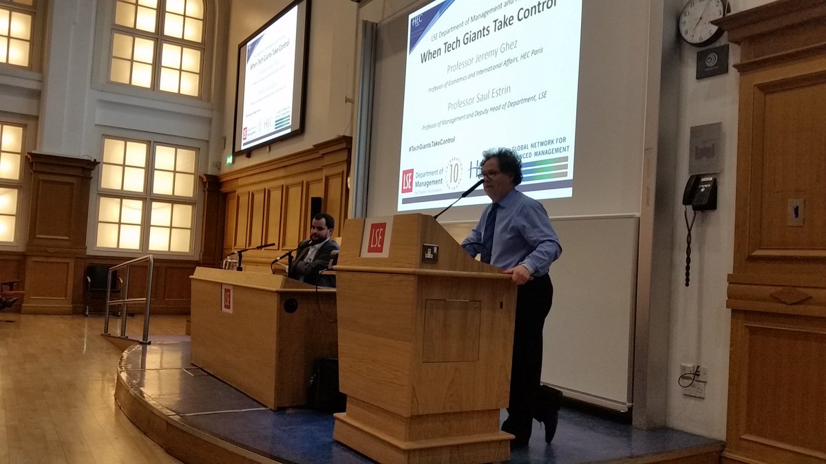 HECParis's tweet photo. Saul Estrin introduces guest speaker @jeremyghez from @HECParis for #TechGiantsTakeControl conference https://t.co/hhtpkPWGgq