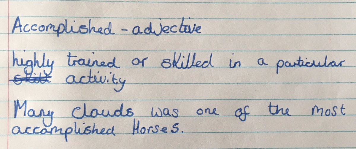 When the kids you teach melt your heart by writing sentences like this! #manyclouds 🐎 @SherwoodRacing #HorseRacing #HorseHeroes