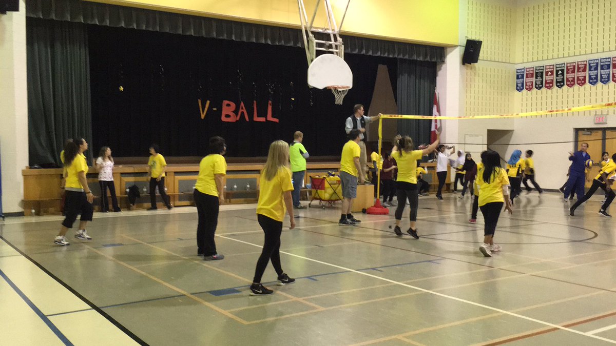 Teacher vs Student Volleyball Game! Hawks school spirit at its best :)