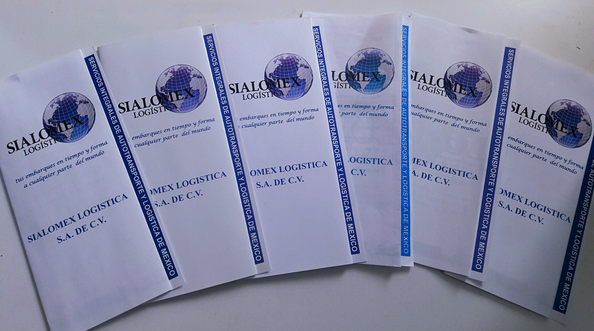 El Día de hoy nuestro personal de ventas realizará cambaceo a los diferentes puntos de la República .

Sialomex.com