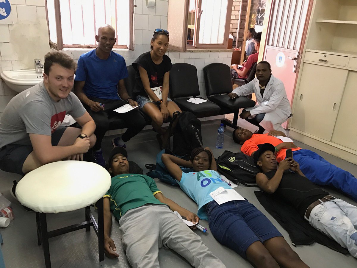 Sub2hrs's tweet photo. The Sub2 team taking blood samples for our anti-doping project! #Sub2 #CleanRunning https://t.co/XcyfDUPWhy