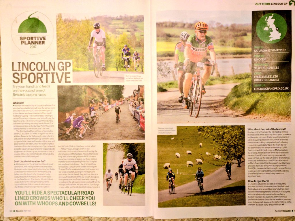 In this month's @BikesETCMag, my piece is the <a href="/ITPCycling/">ITP Events</a> Lincoln GP Sportive #lincoln #cycling