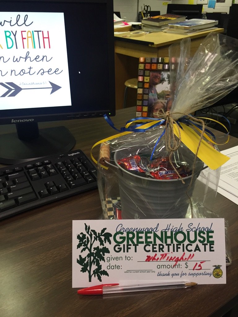 mrswhittinghill's tweet photo. I won today! Thank you @FfaGreenwood #mademyday https://t.co/xEjpK4qZuW