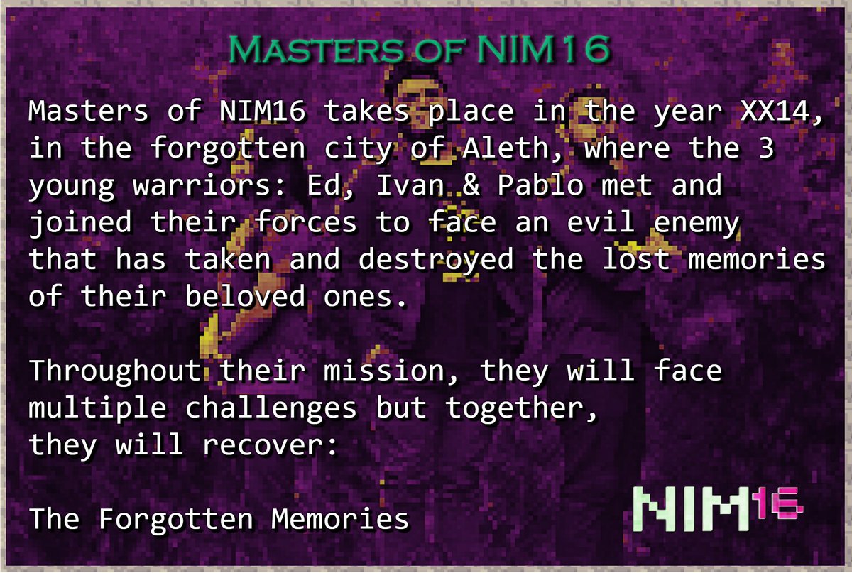 NIM16cr's tweet photo. Year XX14, there's still hope for those who lost their memories. 3 warriors will bring back the light into the darkness. The story begins... https://t.co/3MWEs8F94j