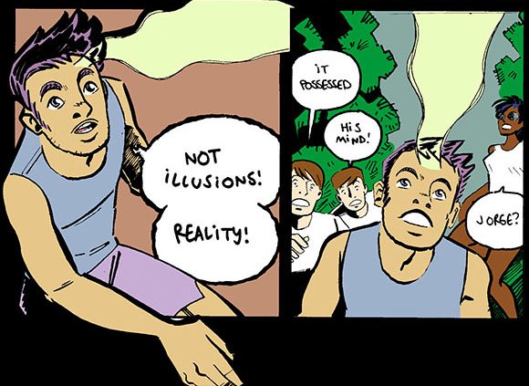 PrideComics's tweet photo. It's easier talking to an interdimensional behemoth than to a closet case! #lgbtcomics #queercomics #gaystraightalliance https://t.co/xcwCDUW4SU