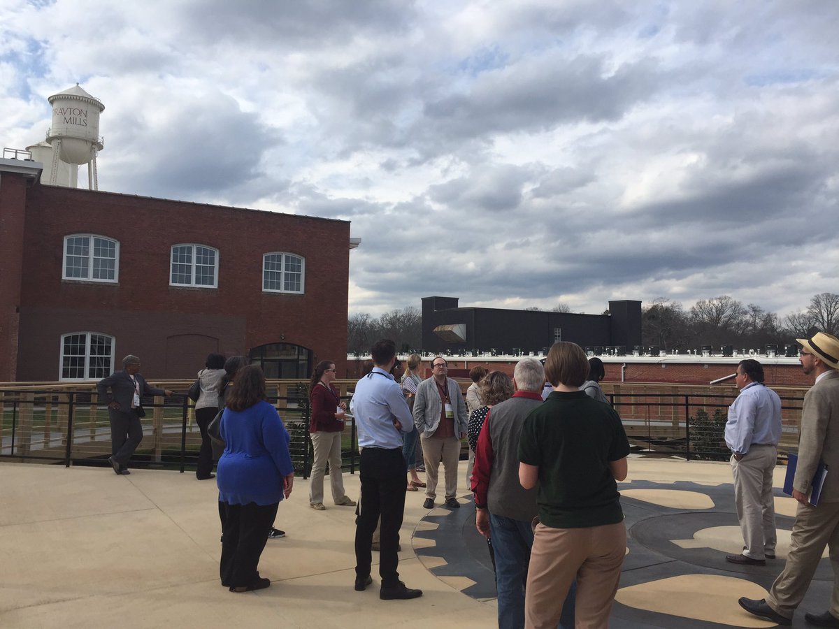 annakatetwitty's tweet photo. The @SpartanburgCVB tour stops at the Drayton Mill. Exciting rehab in the works! #PreservationMatters #SCGovCon17 https://t.co/4UnTj1PLvc