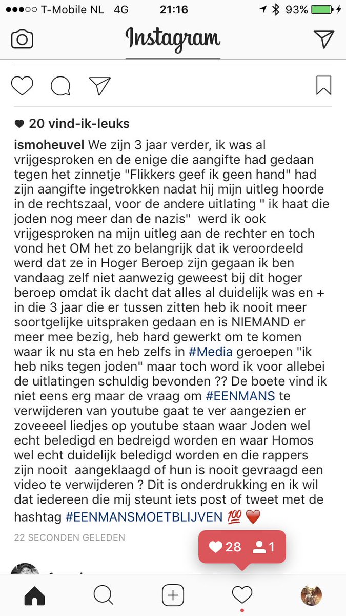 Ismo_Music's tweet photo. IEDEREEN DIE ME SUPPORT EN VIND DAT #EENMANS NIET VERWIJDERD MOET WORDEN  TWEET AUB MET ZIJN ALLE #EENMANSMOETBLIJVEN  💯❤️ RT!! https://t.co/WHl9gtMBSs