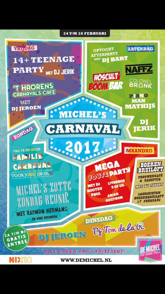 Vijf dagen feest bij <a href="/De_Michel/">De Michel</a> 😃 #karnaval #Haaren