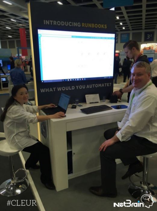 NetBrainTech's tweet photo. We're so excited to show Runbooks for the 1st time at #CLEUR ! SPRINT over to booth # G9 to see! #NetBrainOnTheMap https://t.co/6m8TRLnQjt