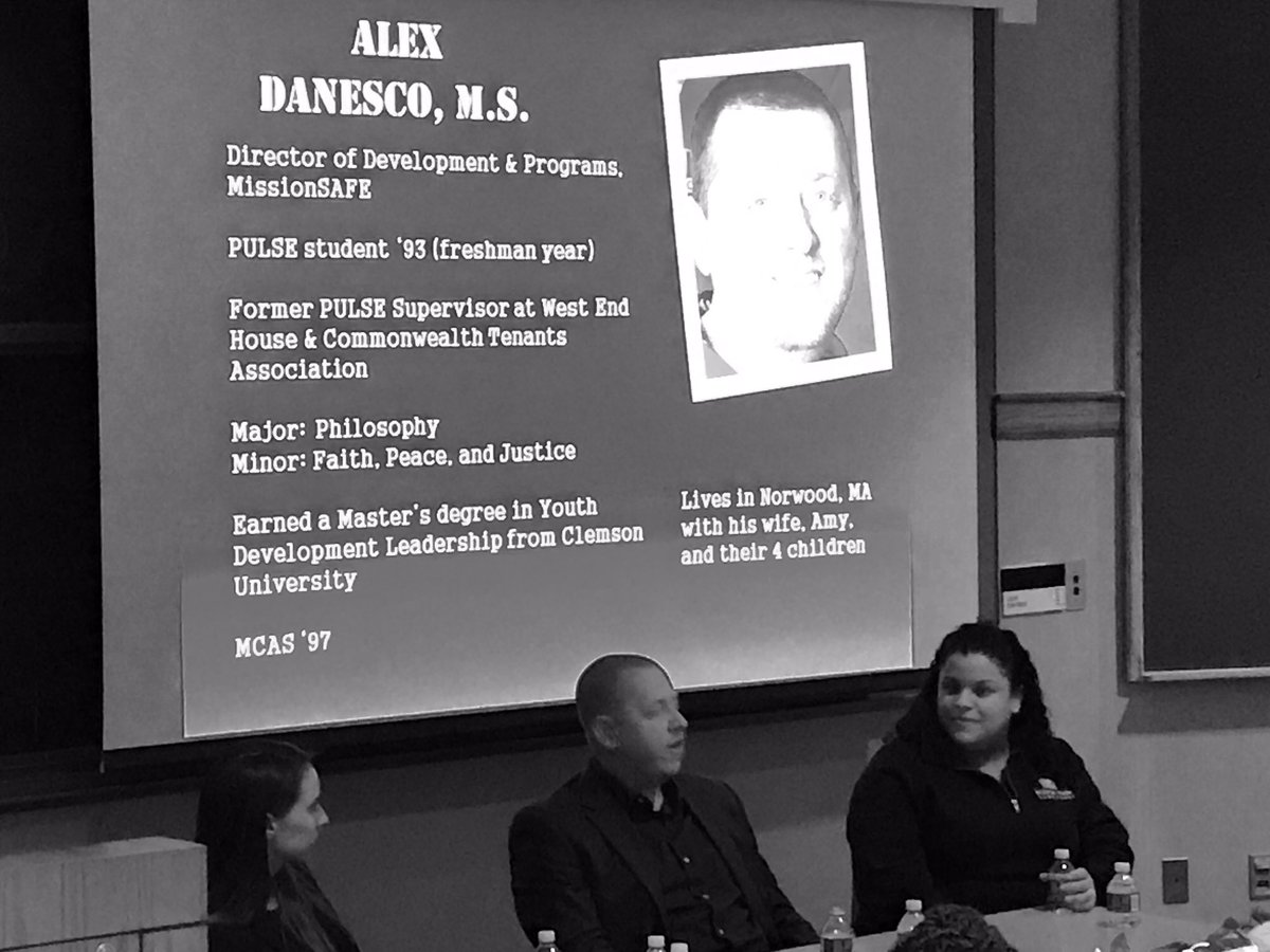 davidmanzo's tweet image. .@bostoncollege Hayley Trahan-Liptak, .@ADanesco and Esthephania Gomez impactful wisdom. .@PULSEProgramBC #LifeAfterPULSE