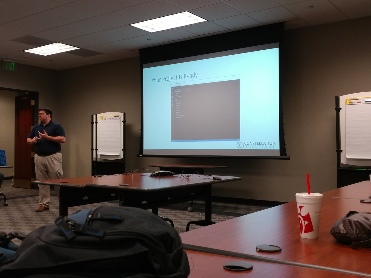 SPSamL's tweet image. SharePoint Framework with @tlingenf at #SASUG #SATNUG.