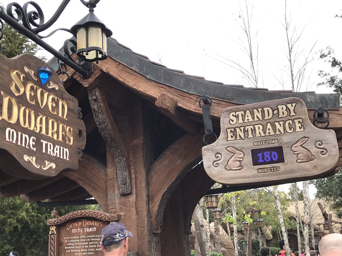 SethBlau's tweet photo. 180 minutes (yes, that's correct) = 3 hours! For a 3 minute ride?? WTF?? #OnlyInDisney https://t.co/sadeaaTYTP