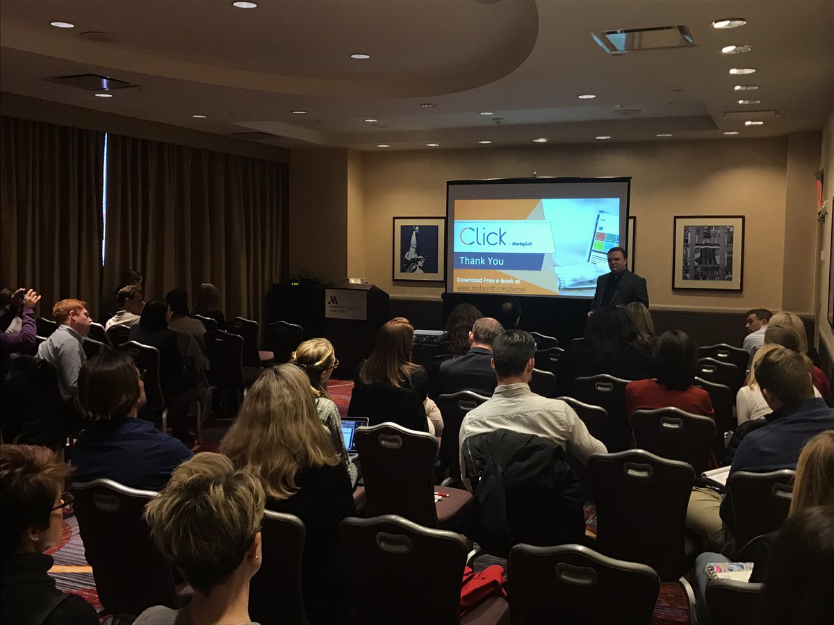 GReneeBrouwer's tweet photo. Great Digital Advertising pre-conference wraps up with @derbysoft. See you all tomorrow! #HSMAIDigital https://t.co/tyUZIXssiO